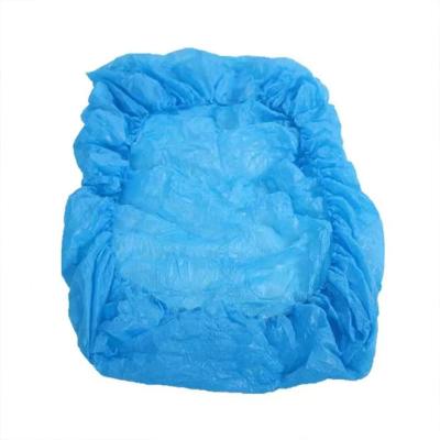 China Breathable Waterproof Plastic Surgical Sheet DisposableTransfer Mat Bed Sheet Cover Medical Use Mattress Cover Bedspread CPE Blue/White for sale