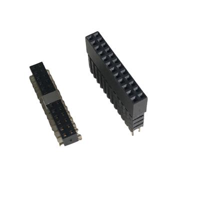 China Female Signal Header Or Dual Current Transmmision Wide Row Pitch 2.54Mm 2-80Pin H3.5 H5 Female Footer Header for sale