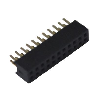 China Computer 1.27mm DIP PCB Connector Dual Row Female Header 1.0A for sale