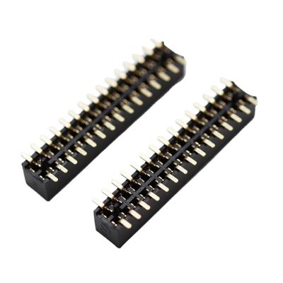 China Single Row 2.1 Pitch 30 Pin Pitch 1.27mm PCB Panel Smt Dip Height Female Straight Pin Header Connector for sale