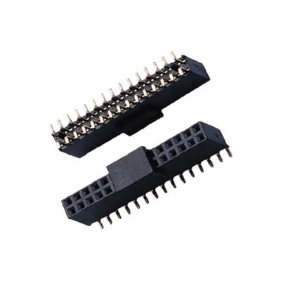 China Double row 2 row 2*6 female smd 2.54 socket PCB panel 2.54 pitch smd header connector strip for sale