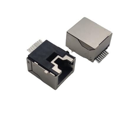 China Cu+plastic Smt 18.1 Shell Smt Feet Smd Header Custom Color Rj45 Inclusive Pin Connector RJ45 Jack Ethernet Connector RJ45 With Magneti for sale