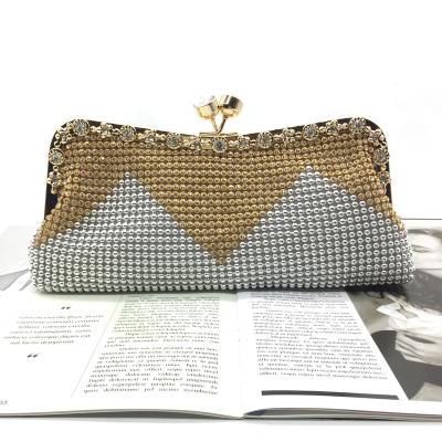 China 2021 New Personalized Rhinestone Sexy Sparkling Evening Clutch Bag Polyester Fashion Wedding Party Handbag Woman Clutch Bag for sale