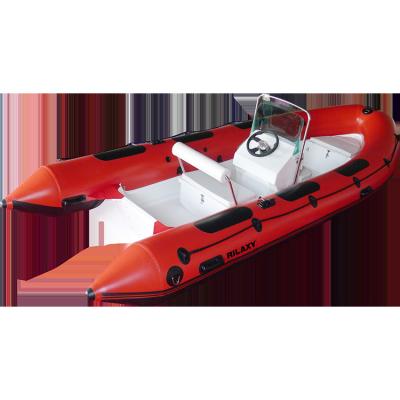 China RILAXY Fiberglass Hot Products Sold Hydraulic Inline Boat Hydraulic Steering Double Seat Box Shaped Rib Boat for sale