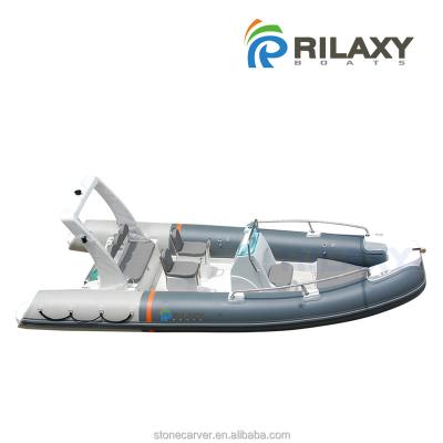 China 17ft Double Layer 5.2m Rilaxy Rigid Inflatable Boat RIB520A Fiberglass Factory Direct Fiberglass Hull for sale