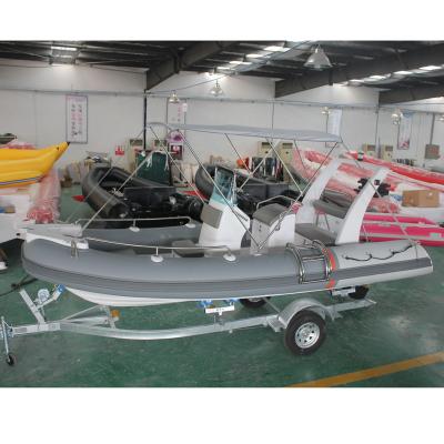 China Fiberglass made in china 17 feet rigid inflatable boat fishing 520 rib boat fiberglass boat for sale