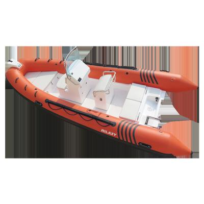 China RILAXY 80L fiberglass export quality products rib boat with integrated fuel tank single product sales for sale