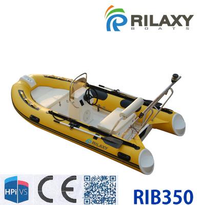 China 5 Year Warranty RILAXY Fiberglass Small Rigid Inflatable Boat , RIB Inflatable Boat With CE Certificate for sale