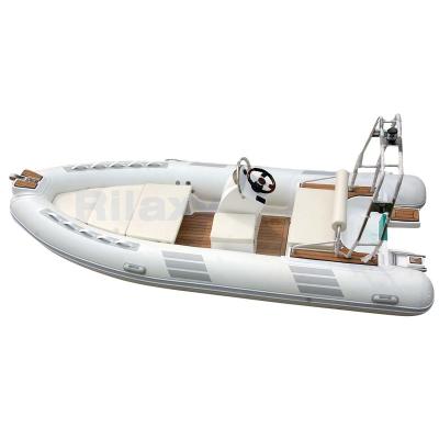 China RILAXY PVC Hot New Products Rigid Inflatable Fiberglass Pontoon Boat Buy Chinese Products Online for sale