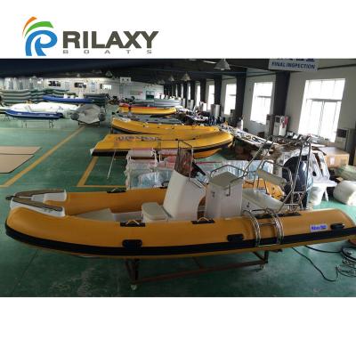 China RILAXY new product import17ft fiberglass RIB rigid hypalon sport fishing inflatable boats for sale with motor for sale