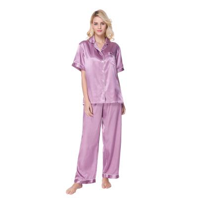 China QUICK DRY pajamas set sleepwear women short sleeve button down nightgowns for sale