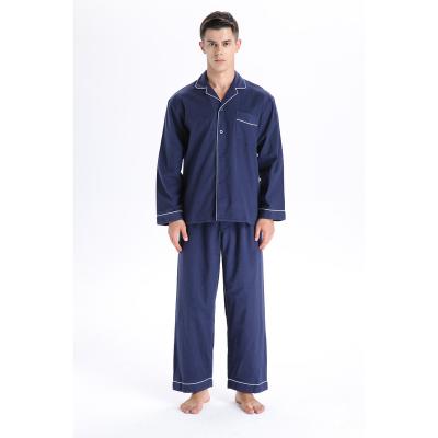 China QUICK DRY Mens 100% Cotton Long Sleeve Pajamas Pajama Set for sale