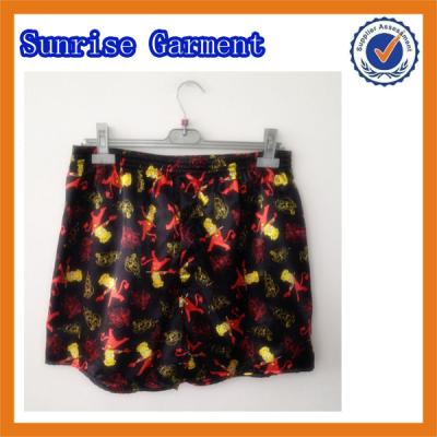 China Cute Anti-pilling Kids Cartoon Satin Shorts for sale