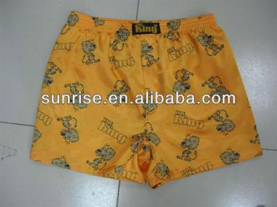 China Breathable 100% Polyester Custom Printed Boxer Shorts for sale