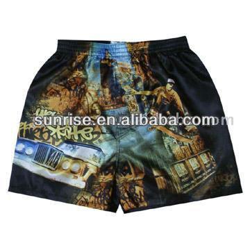 China 100% Custom Breathable Polyester Boxer Shorts for sale