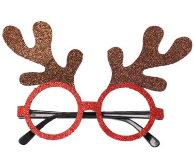 China New Hot Selling Glass Decoration Christmas Adult Children's Glasses Frame Party Decorations for sale