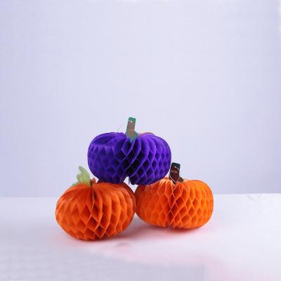 China Home Festival Decoration Halloween Theme Festival Party Decorations Honeycomb Set Paper Honeycomb Cat Bat Spider Honeycomb Ball Pumpkin Pendant Hat for sale