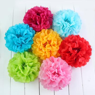 China Pom Pom Ball Paper Honeycomb Paper Lantern Pompom Ball Party Supplies Wedding Festival Birthday Decoration Festival Decoration Party Supplies for sale