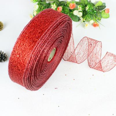 China Custom Christmas Ornament 2m Red Scatter Christmas Ribbon Messy Christmas Tree Ornament for sale