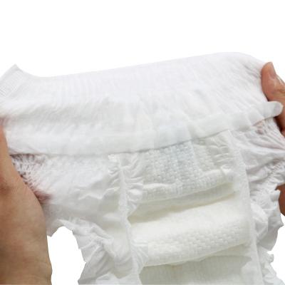 China 3Q Disposable Baby Diaper Pants Plain Weave Pull Up Hypoallergenic Cotton Muslin Baby Diaper Pants for sale