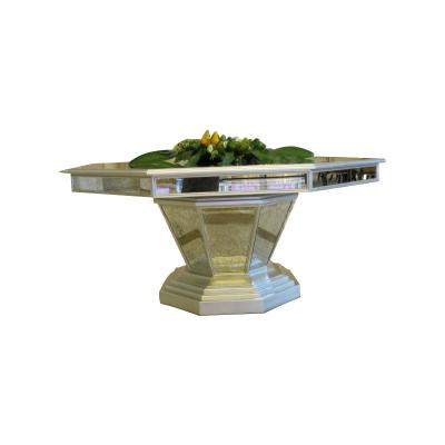 China (Others)Adjustable Octagonal Luxury Mirrored Dining Room Furniture Dining Tables for sale