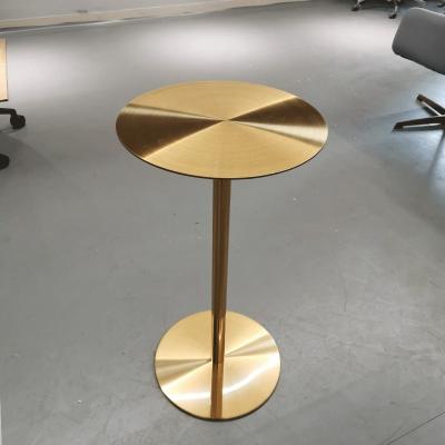 China Modern Luxury High Quality Round Stainless Steel Gold Table Tall Bar Table For Party Event Hotel for sale