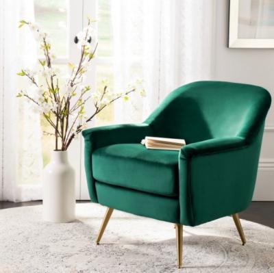 China Mid Century Modern Home Furniture Mid Century Velvet Upholstered Luxury Living Room Chairs For Leisure for sale