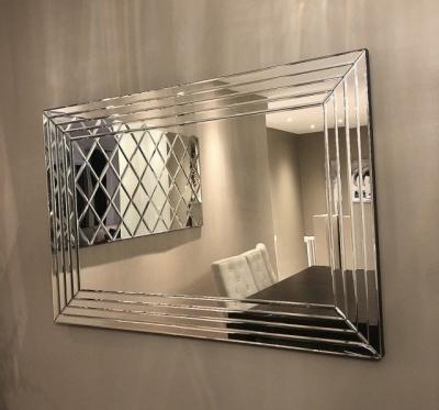 China Hot Selling Decorative Mirror Glitter Rectangle Wall Home Mirror Decoration Mirror for Home Hotel for sale