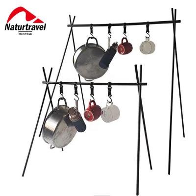 China Naturtravel Modern Ultralight Aluminum Alloy Rack Camping Outdoor Hanging Shelf Clothes Storage Hanger Triangle Rack for sale