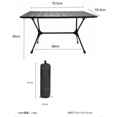 China Naturtravel Folding Picnic Table Modern Outdoor Portable Camping Desk Aluminum Table For Picnic Hiking Beach Camping Table for sale