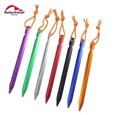 China Camping Outdoor Fishing Beach Naturtravel Tent Pegs Stakes Support Ground Spikes Camping Tent Screw Anchor Shelter for sale