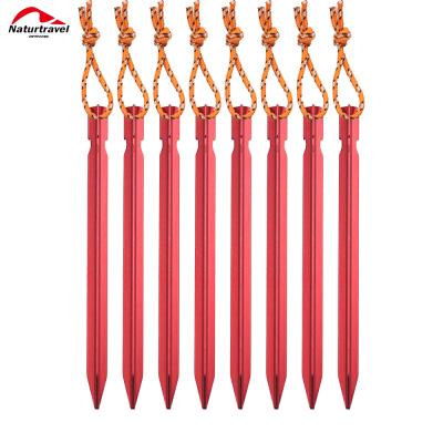 China Camping Outdoor Fishing Beach Naturtravel Tent Pegs Stakes Support Ground Spikes Camping Tent Screw Anchor Shelter for sale