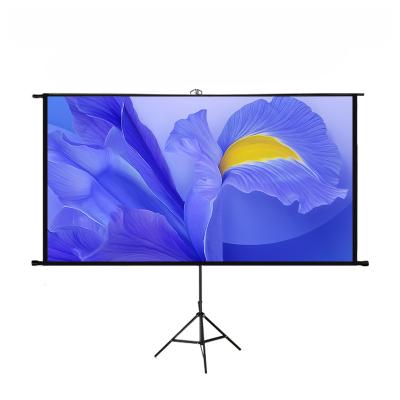 China 120 Inch Matte White Adjustable Outdoor Projector Screen Tripod Stand Projection Tripod Screen Tripod For Video Projector For Sale for sale