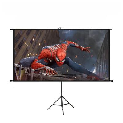 China Tripod Matte White Fabric Tripod Projector Screen Backdrop Roll Up Tripod Projector Screen With Tripod Stand for sale