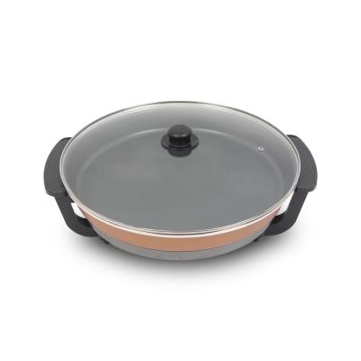 China 220v Multifunctional Stainless Electric Frying Pan Flower Pot Non-stick Coating Electric Casserole for sale