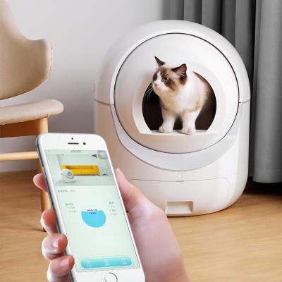 China Hot Sustainable Cat Toilet Automatic Cat Litter Amazone Smart Pet Products Large Self Clean Box for sale