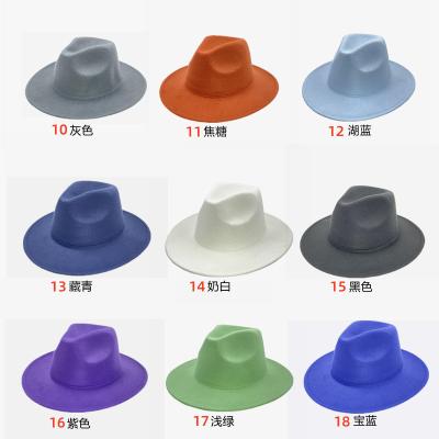 China Character popular in Europe and America, customizable men's and women's smoothboard flat brim felt wool top hat for sale