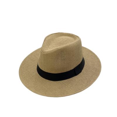 China Character Sombrero Panama Hombre Summer Sun Protection Straw Hat Grass Woven Panama Hat For Men's Large Big Size Gentleman Head Hats for sale