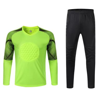 China Breathable Soccer Goalkeeper Singlet Pants Goalkeeper Training Suit Protective Uniform Kit for sale