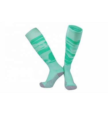 China New Style Antibacterial Colorful Knee High Training Football Socks for sale