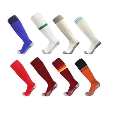 China Anti-Bacterial Custom Grip Socks Football Sports Anti-Skid Sports Soccer Socks for sale