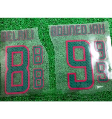 China Apparel Soccer Jersey Heat Print Design Player Name Number for sale