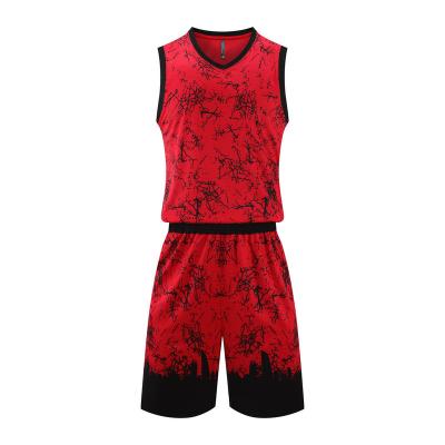 China Customized Men Antibacterial Printing Basketball Tank Top Basketball Shirt With Anti OEM Uniform Logo for sale