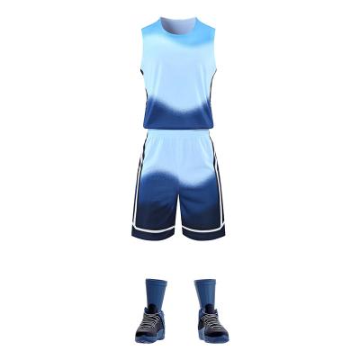 China Antibacterial Stylish Breathable Quick Dry Basketball Tank Tops In High Quality Team Basketball Uniform Colors for sale