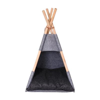 China Sustainable Nordic Style Eco - Friendly Felt Warm Type Dog Cat Tent Comfortable Bed for sale