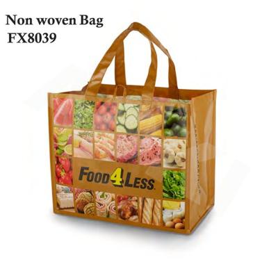 China Dye Sublimation Printing Tote Bags Cheap Custom Printed Recyclable Non Woven Fabric Shopping Bags With Logo for sale