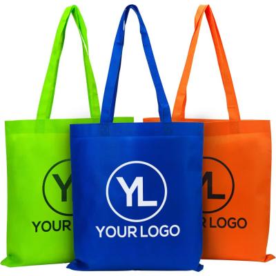 China Custom Handled Branded Logo Printed Eco Friendly Nonwoven Tote Shopping Bag For Sale , Fashion Custom Tote Bags No Minimum for sale