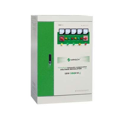 China To stabilize input voltage automatically MINGCH 3 phase 300Kva 200Kva 100Kva automatic voltage regulator stabilizer with good price for sale