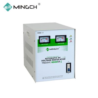 China To Stabilize Input Voltage Automatically MINGCH Single Phase Svc 5000Va 4KW AC Voltage Stabilizer Portable Regulator For Computer for sale