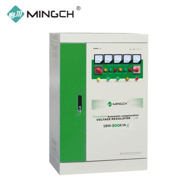 China To Stabilize Input Voltage Automatically MINGCH SBW Series Full Automatic 180Kva 200Kva 300Kva AC 3 Automatic Voltage Regulator for sale